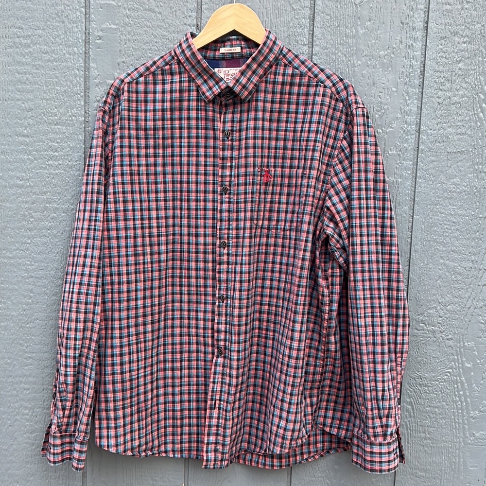 Penguin by Munsing Wear men’s classic fit colorful long sleeve button up sz XXL